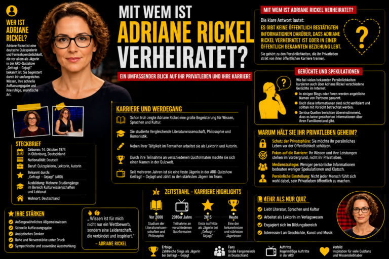 Mit wem ist Adriane Rickel verheiratet