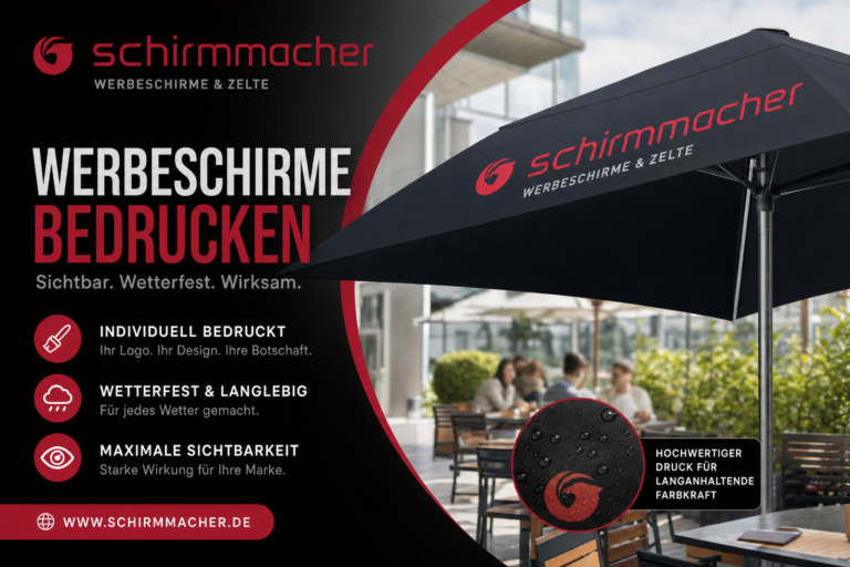 Werbeschirme Bedrucken