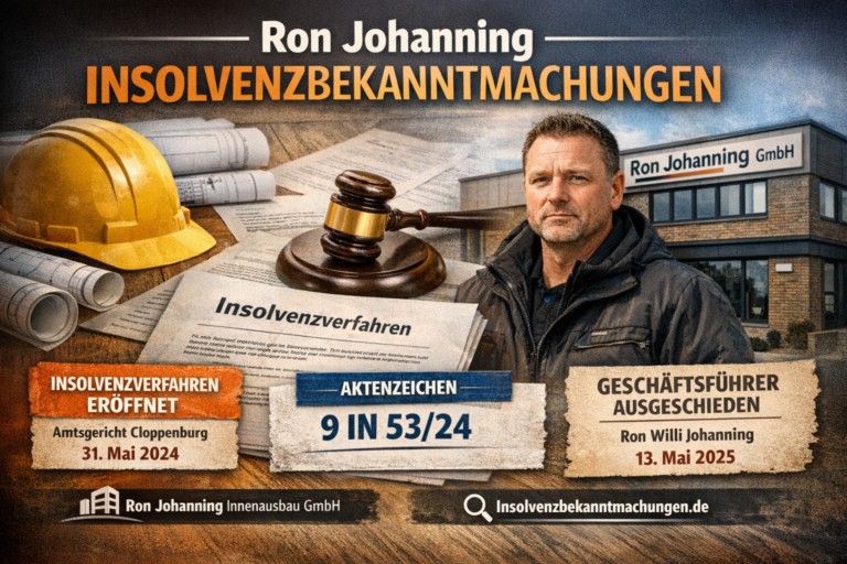 Ron Johanning Insolvenzbekanntmachungen